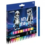 Фломастеры 18 цв., deVENTE. Эй, Бро, картон. упаковка
