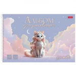 Альбом для рисования 48л., А4, на гребне, обл.- мелов. картон, Hatber.ГлаМур, перф. на отрыв — изображение 2