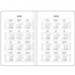 Ежедневник недатир. А5 BG. Монохром, 136 стр., темно-розовый, soft touch, с резинкой, 7БЦ — изображение 3