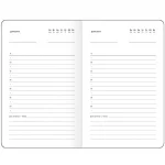 Ежедневник недатир. А5 BG. Монохром, 136 стр., темно-розовый, soft touch, с резинкой, 7БЦ — изображение 7