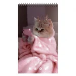 Блокнот А7, 40 л., клетка, гребень, обл. мелов. картон, уф-лак, Schoolformat КОШАЧЬЕ СИЯНИЕ — изображение 2