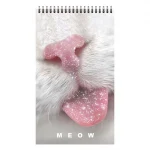 Блокнот А7, 40 л., клетка, гребень, обл. мелов. картон, уф-лак, Schoolformat КОШАЧЬЕ СИЯНИЕ — изображение 5