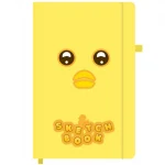 Скетчбук-блокнот А5, 80 л., вн. блок140г/м2, тв. переплет, обл.софт-тач, резинка, наклейки, FUNSTER (ФАНСТЕР), "Duck"