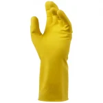 Перчатки резиновые OfficeClean Стандарт, прочные, с хлопковым напылением, желтые, р.М (ЧЗ ПУ) — изображение 3