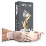 Перчатки латексные М, 100шт., картон. коробка  BENOVY BENOVY Latex Chlorinated(ЧЗ ПУ)