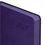Ежедневник датир. 2027, А5, BRAUBERG Stylish, 352 стр, гибкая обложка, кожзам, фиолетовый — изображение 2