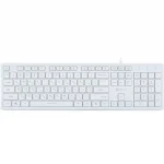 Клавиатура проводная Оклик 550ML белый USB slim Multimedia LED (1061618) каб.:1.5м — изображение 2