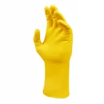 Перчатки резиновые OfficeClean Универсальные, р.S, желтые, пакет с европодвесом (ЧЗ ПУ) — изображение 2
