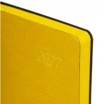 Ежедневник датир. 2027, А5, BRAUBERG Stylish, 352 стр, гибкая обложка, кожзам, желтый — изображение 2