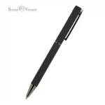Ручка шариковая подар.автомат. 0,7 мм, синяя, корпус черный, SOFT TOUCH, BrunoVisconti BERGAMO