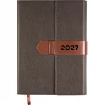 Ежедневник датир. 2027, А5, deVENTE. Tudor, 336 стр, кожзам, коричневый, карман для визиток