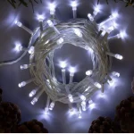 Гирлянда электрическая "Нить" 5 м, белая нить, 50 LED, свеч. белое, 8 режимов, 220 В