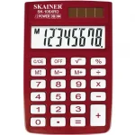 Калькулятор карманный, 8 разр.,58х88, двойное питание, красный, Skainer SK-108XRD